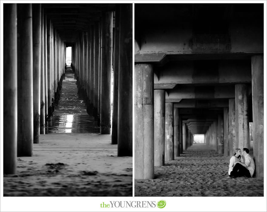 Huntington Beach engagement session, Huntington Beach Hyatt engagement session, hotel engagement session, urban engagement session, formal engagement session, beach engagement session, Orange County engagement session, pier engagement session, sunset engagement photos