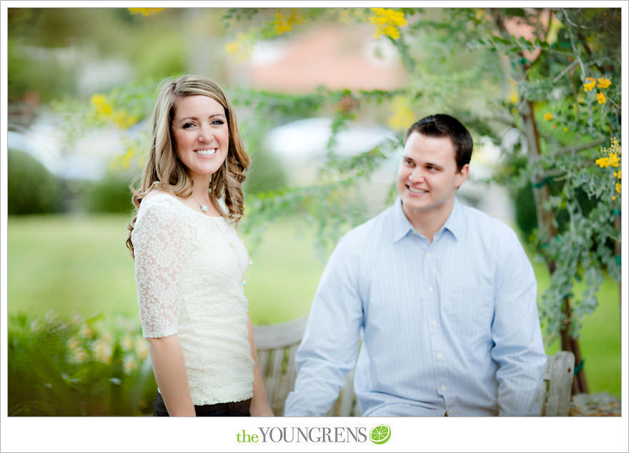 Rancho Santa Fe engagement session, San Diego engagement session, polka dot engagement session, orchard engagement session, engagement session with lemons, pink engagement session, Rancho Santa Fe Inn engagement session