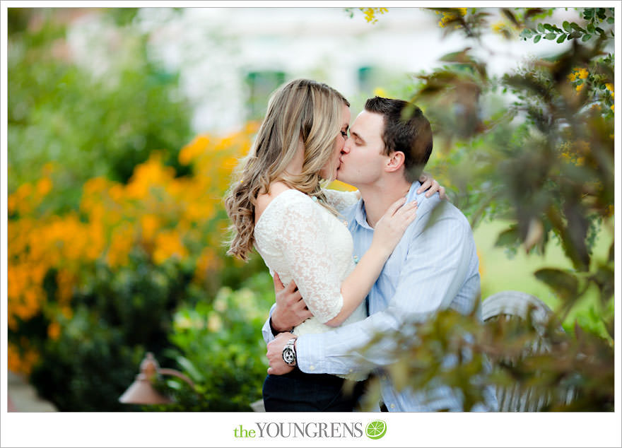 Rancho Santa Fe engagement session, San Diego engagement session, polka dot engagement session, orchard engagement session, engagement session with lemons, pink engagement session, Rancho Santa Fe Inn engagement session