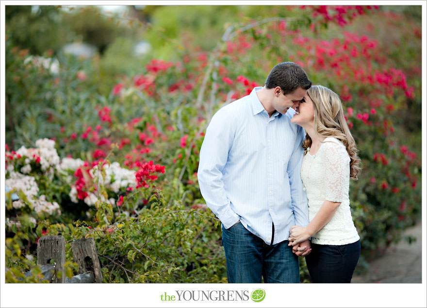 Rancho Santa Fe engagement session, San Diego engagement session, polka dot engagement session, orchard engagement session, engagement session with lemons, pink engagement session, Rancho Santa Fe Inn engagement session