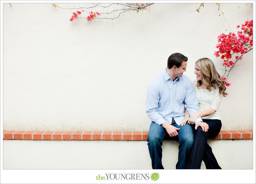 Rancho Santa Fe engagement session, San Diego engagement session, polka dot engagement session, orchard engagement session, engagement session with lemons, pink engagement session, Rancho Santa Fe Inn engagement session