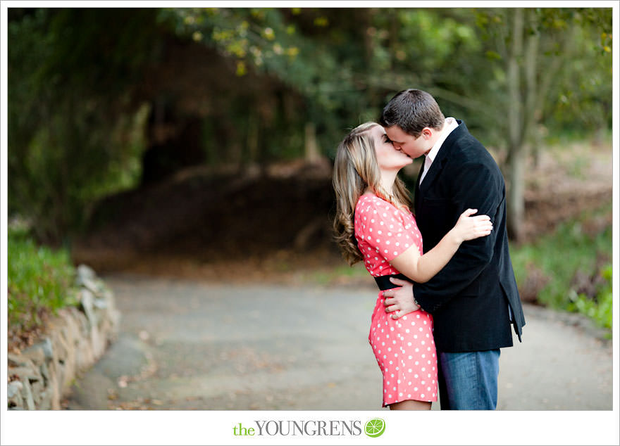 Rancho Santa Fe engagement session, San Diego engagement session, polka dot engagement session, orchard engagement session, engagement session with lemons, pink engagement session, Rancho Santa Fe Inn engagement session