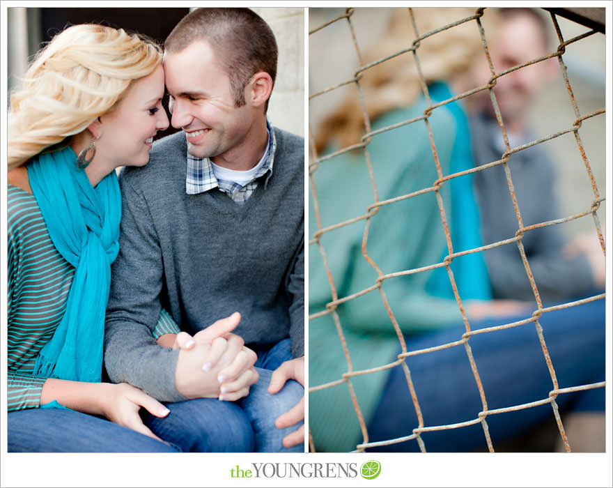 San Diego engagement session, Solana Beach engagement session, beach engagement session, Cedros avenue engagement sesssion, wedding date banner, wedding scrapbook photo, urban engagement session, picnic engagement session, champagne engagement session