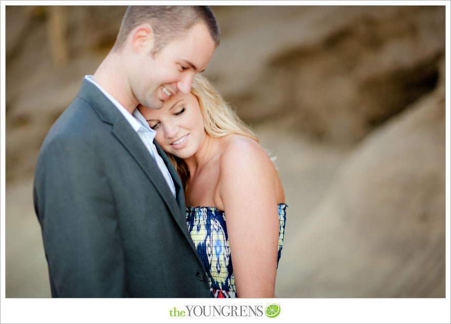 San Diego engagement session, Solana Beach engagement session, beach engagement session, Cedros avenue engagement sesssion, wedding date banner, wedding scrapbook photo, urban engagement session, picnic engagement session, champagne engagement session