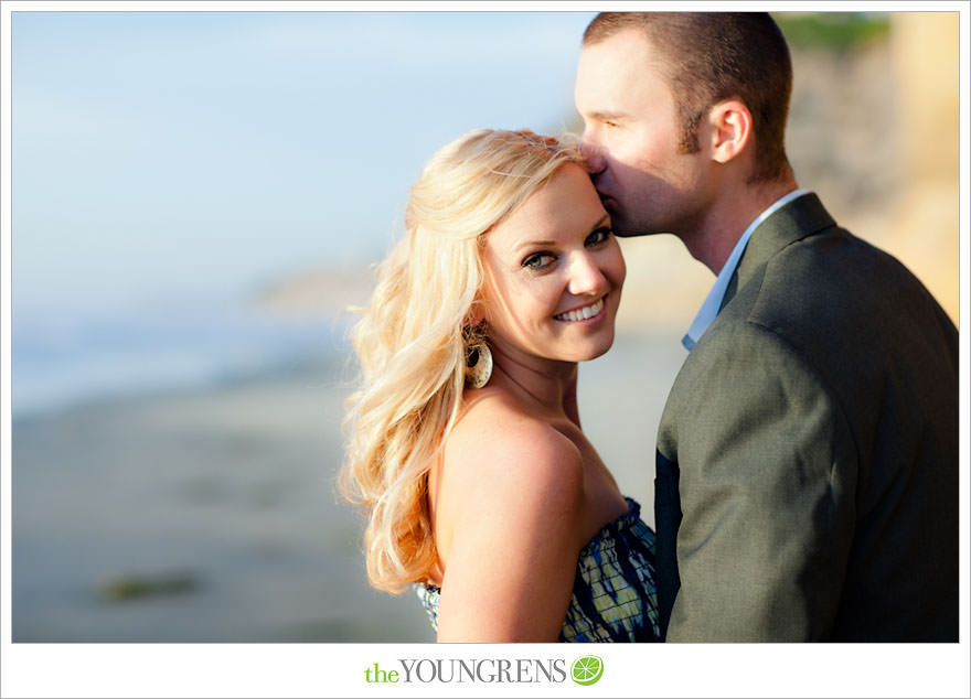 San Diego engagement session, Solana Beach engagement session, beach engagement session, Cedros avenue engagement sesssion, wedding date banner, wedding scrapbook photo, urban engagement session, picnic engagement session, champagne engagement session