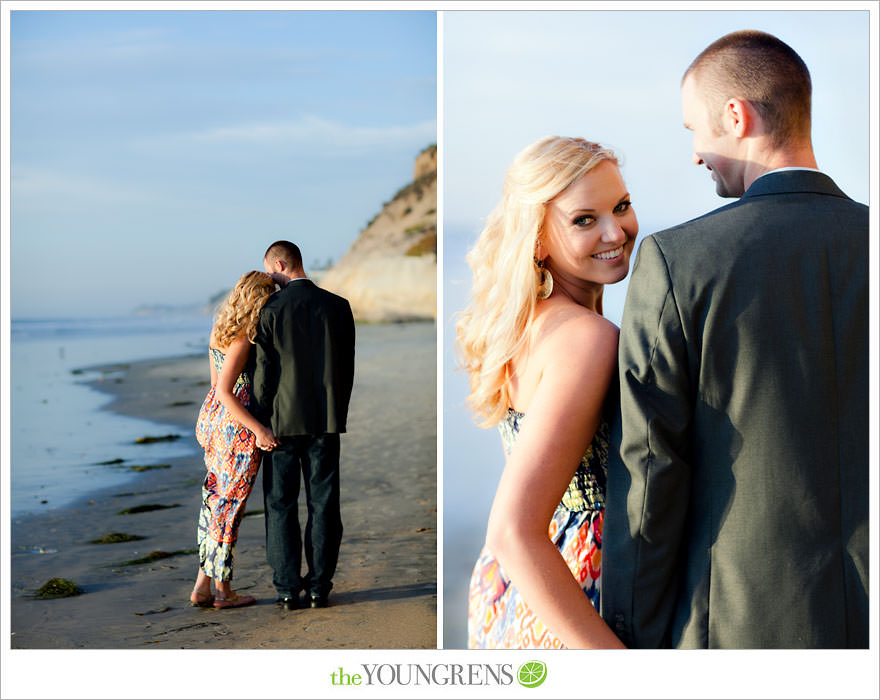 San Diego engagement session, Solana Beach engagement session, beach engagement session, Cedros avenue engagement sesssion, wedding date banner, wedding scrapbook photo, urban engagement session, picnic engagement session, champagne engagement session