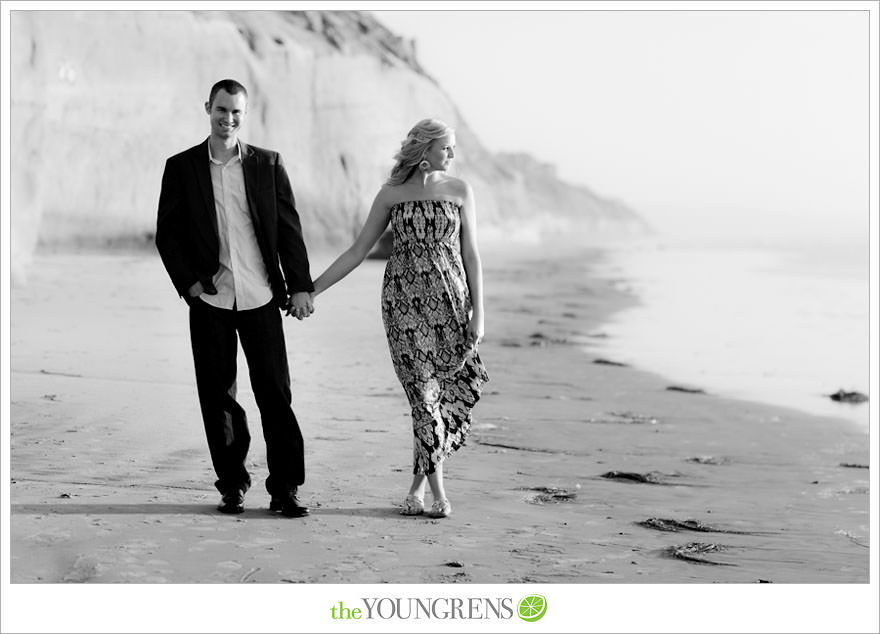 San Diego engagement session, Solana Beach engagement session, beach engagement session, Cedros avenue engagement sesssion, wedding date banner, wedding scrapbook photo, urban engagement session, picnic engagement session, champagne engagement session