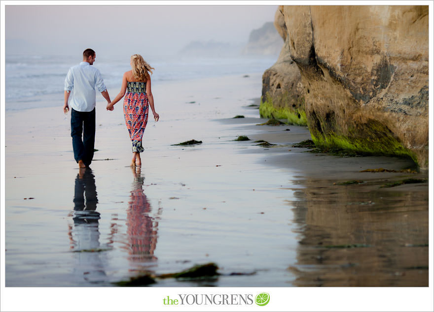 San Diego engagement session, Solana Beach engagement session, beach engagement session, Cedros avenue engagement sesssion, wedding date banner, wedding scrapbook photo, urban engagement session, picnic engagement session, champagne engagement session