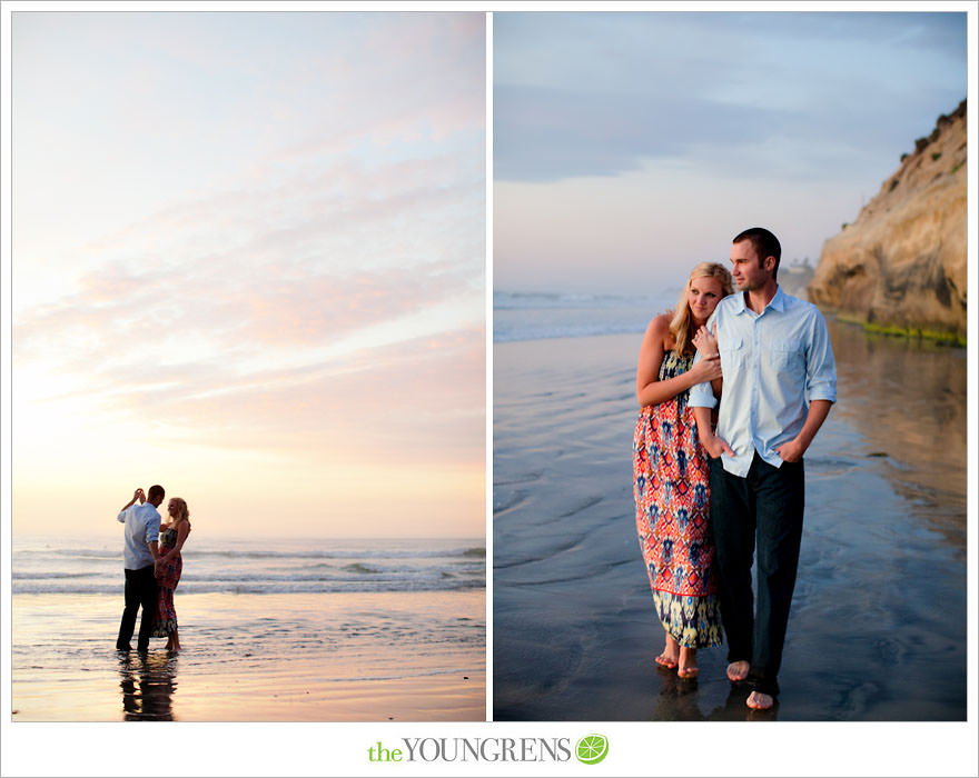 San Diego engagement session, Solana Beach engagement session, beach engagement session, Cedros avenue engagement sesssion, wedding date banner, wedding scrapbook photo, urban engagement session, picnic engagement session, champagne engagement session