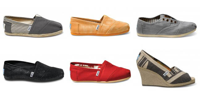 TOMS shoes, travel shoes, old shoes, TOMS wedges, new styles of TOMS