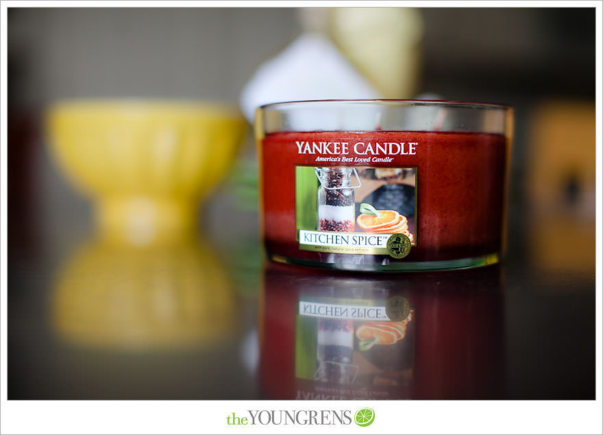What We Love, Yankee Candles, Kitchen Spice Yankee Candle, kitchen candles, fall candle, candle scent, photo of a candle