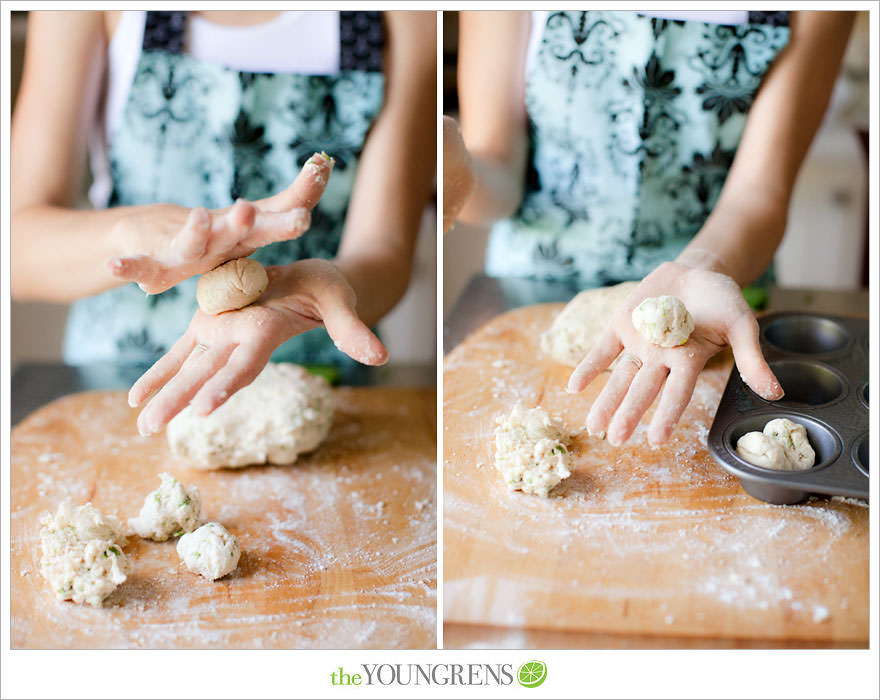 Biscuit Blossoms recipe, recipe for biscuits, how to make bicuits, recipe for homemade biscuits, biscuits with chives, recipe for dinner biscuits, biscuit recipe