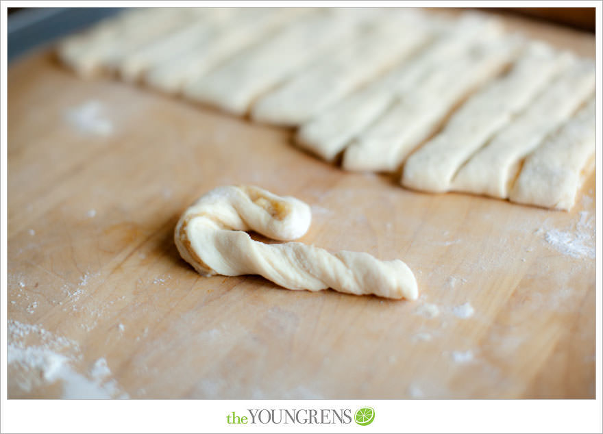 Christmas recipe, Christmas baking recipe, Christmas rolls, Holiday recipe, holiday baking, candy cane baking, baking with walnut filling