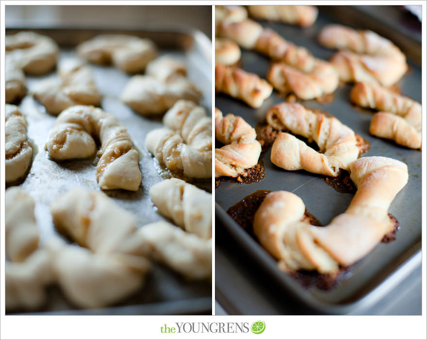 Christmas recipe, Christmas baking recipe, Christmas rolls, Holiday recipe, holiday baking, candy cane baking, baking with walnut filling