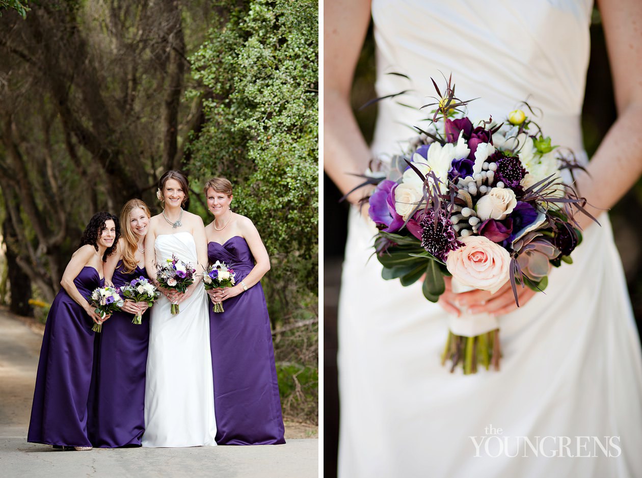 Tuscali Mountain Inn wedding, Topanga Canyon wedding, outdoor wedding, garden wedding, small wedding, bed and breakfast wedding, purple wedding