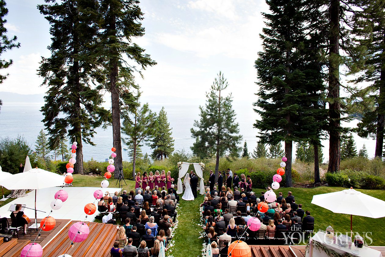 Lake Tahoe wedding, destination wedding in Lake Tahoe, Fitzhaven wedding, Fitzhaven destination wedding, Lake Taho wedding at Fitzhaven, tented wedding, pink wedding, mountain wedding, Northern California wedding, Nevada wedding, lake wedding, cabin wedding