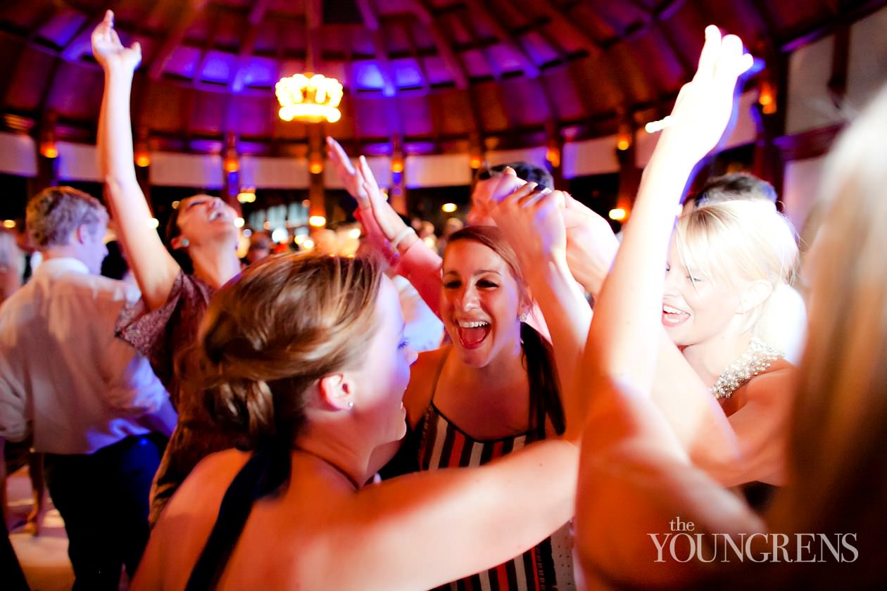 Hotel Del Coronado wedding, Crown Room reception at the Hotel Del Coronado, Windsor Lawn wedding at the Hotel Del Coronado, Karen Tran reception, Karen Tran wedding, Emily Smiley wedding, orange flower wedding, teal wedding, ballroom wedding, Platinum Pro dance floor, wedding with lounge furniture, wedding with sushi, Fab Cakes wedding