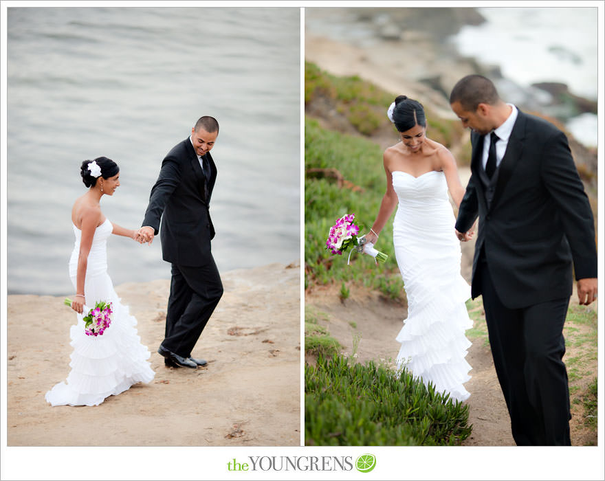 La Jolla wedding ceremony, Wedding Bowl ceremony, La Jolla Wedding, Grand Colonial wedding, beach ceremony, San Diego beach wedding, La Jolla Cove wedding, small beach ceremony