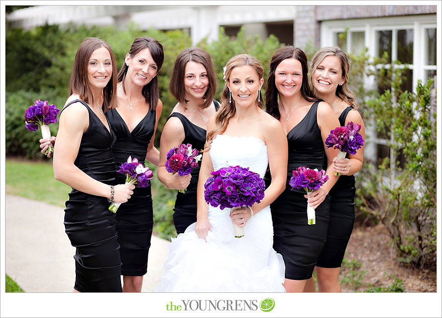 L'Auberge Del Mar wedding, Jewish wedding ceremony, Catholic wedding ceremony, multi-religious ceremony, seaside wedding, beach wedding, destination wedding in San Diego, purple wedding, black wedding