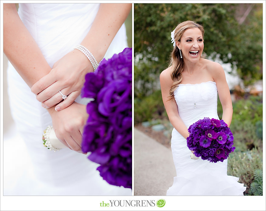 L'Auberge Del Mar wedding, Jewish wedding ceremony, Catholic wedding ceremony, multi-religious ceremony, seaside wedding, beach wedding, destination wedding in San Diego, purple wedding, black wedding