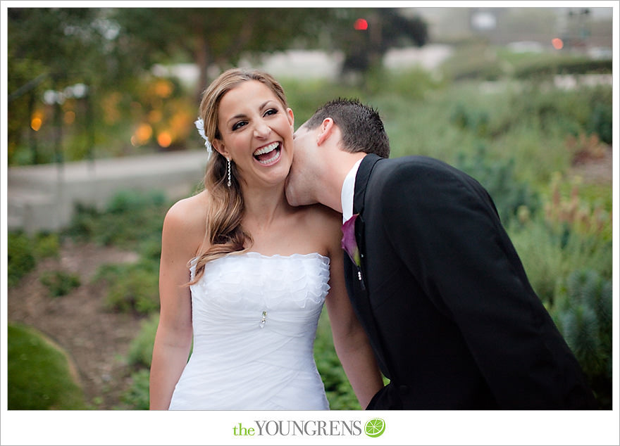 L'Auberge Del Mar wedding, Jewish wedding ceremony, Catholic wedding ceremony, multi-religious ceremony, seaside wedding, beach wedding, destination wedding in San Diego, purple wedding, black wedding