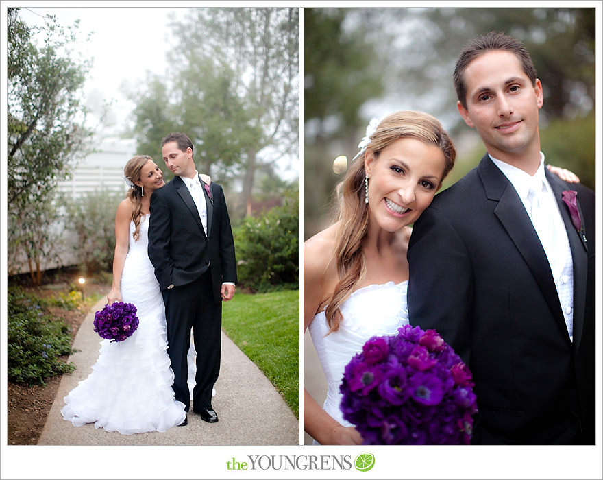 L'Auberge Del Mar wedding, Jewish wedding ceremony, Catholic wedding ceremony, multi-religious ceremony, seaside wedding, beach wedding, destination wedding in San Diego, purple wedding, black wedding