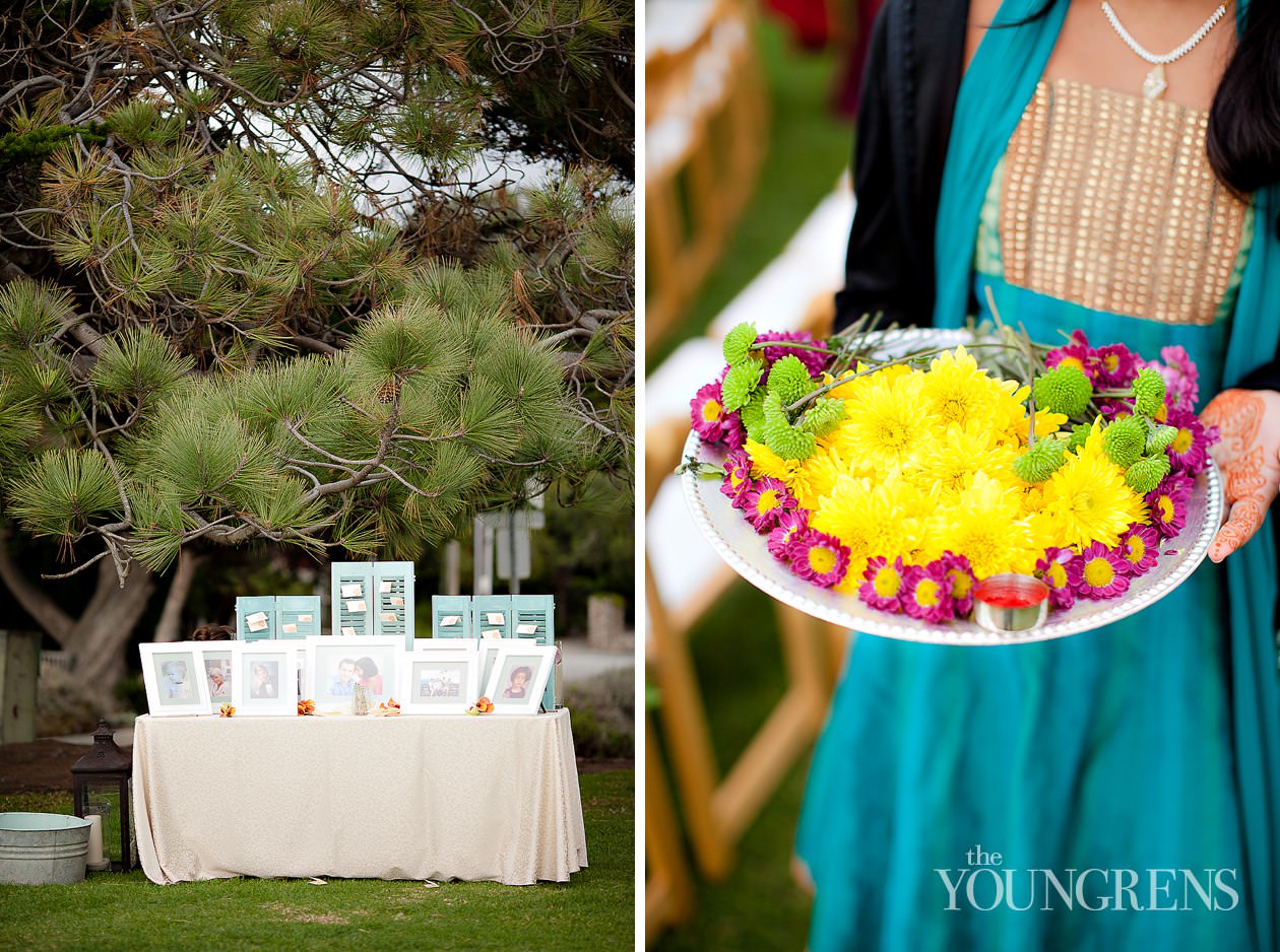 Indian wedding, San Diego Indian wedding, Hindu wedding, Del Mar Wedding, L'Auberge Del Mar wedding, Seagrove Park ceremony, multi-cultural wedding, red wedding, seafoam wedding, seaside wedding, beach wedding