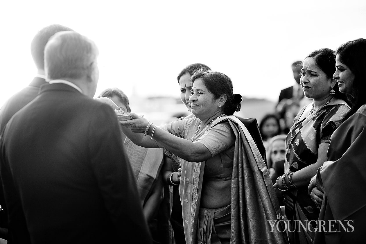 Indian wedding, San Diego Indian wedding, Hindu wedding, Del Mar Wedding, L'Auberge Del Mar wedding, Seagrove Park ceremony, multi-cultural wedding, red wedding, seafoam wedding, seaside wedding, beach wedding