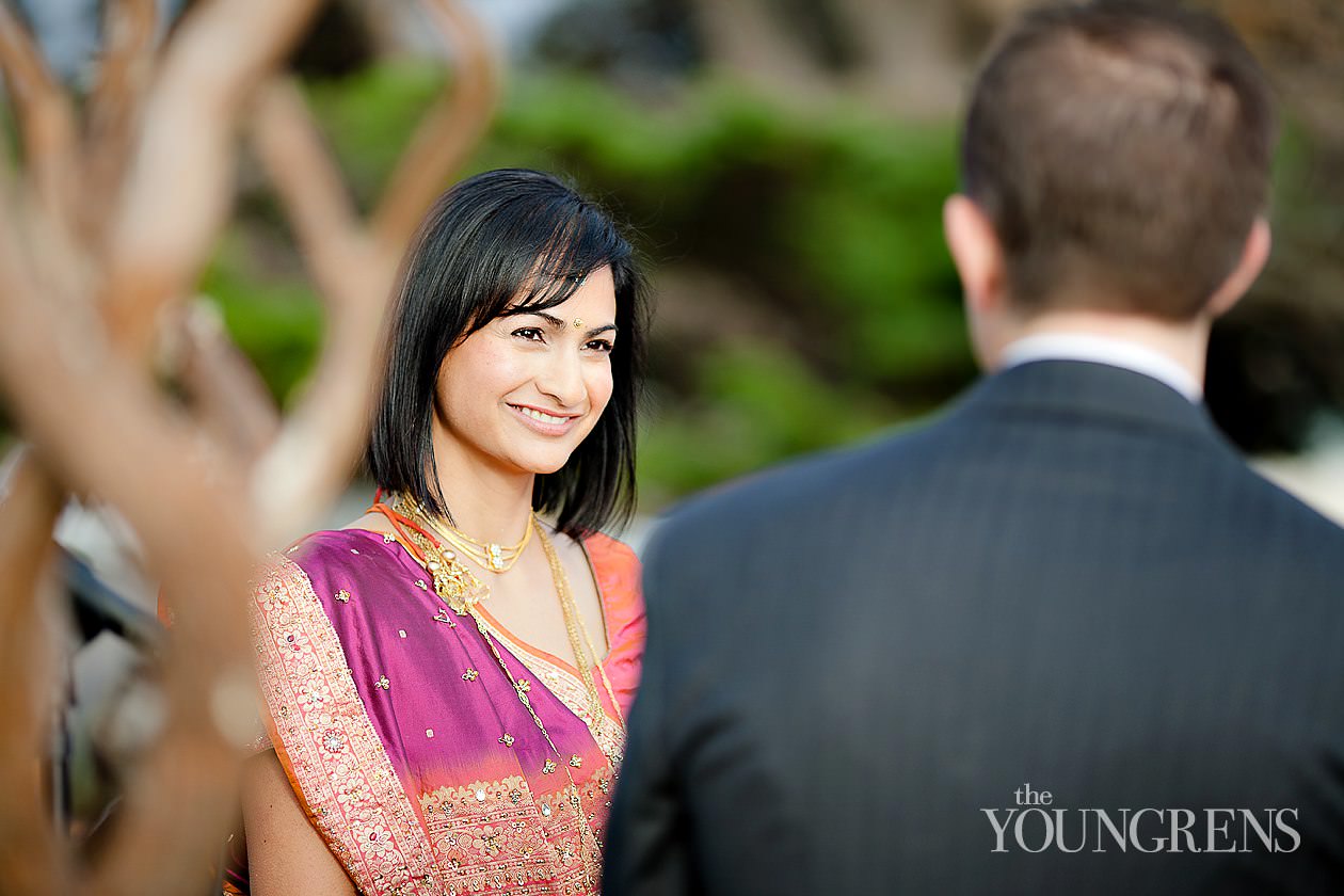 Indian wedding, San Diego Indian wedding, Hindu wedding, Del Mar Wedding, L'Auberge Del Mar wedding, Seagrove Park ceremony, multi-cultural wedding, red wedding, seafoam wedding, seaside wedding, beach wedding