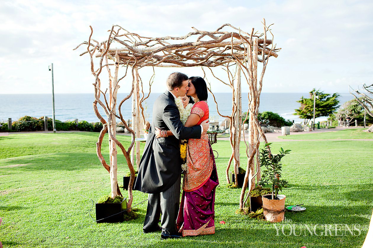 Indian wedding, San Diego Indian wedding, Hindu wedding, Del Mar Wedding, L'Auberge Del Mar wedding, Seagrove Park ceremony, multi-cultural wedding, red wedding, seafoam wedding, seaside wedding, beach wedding