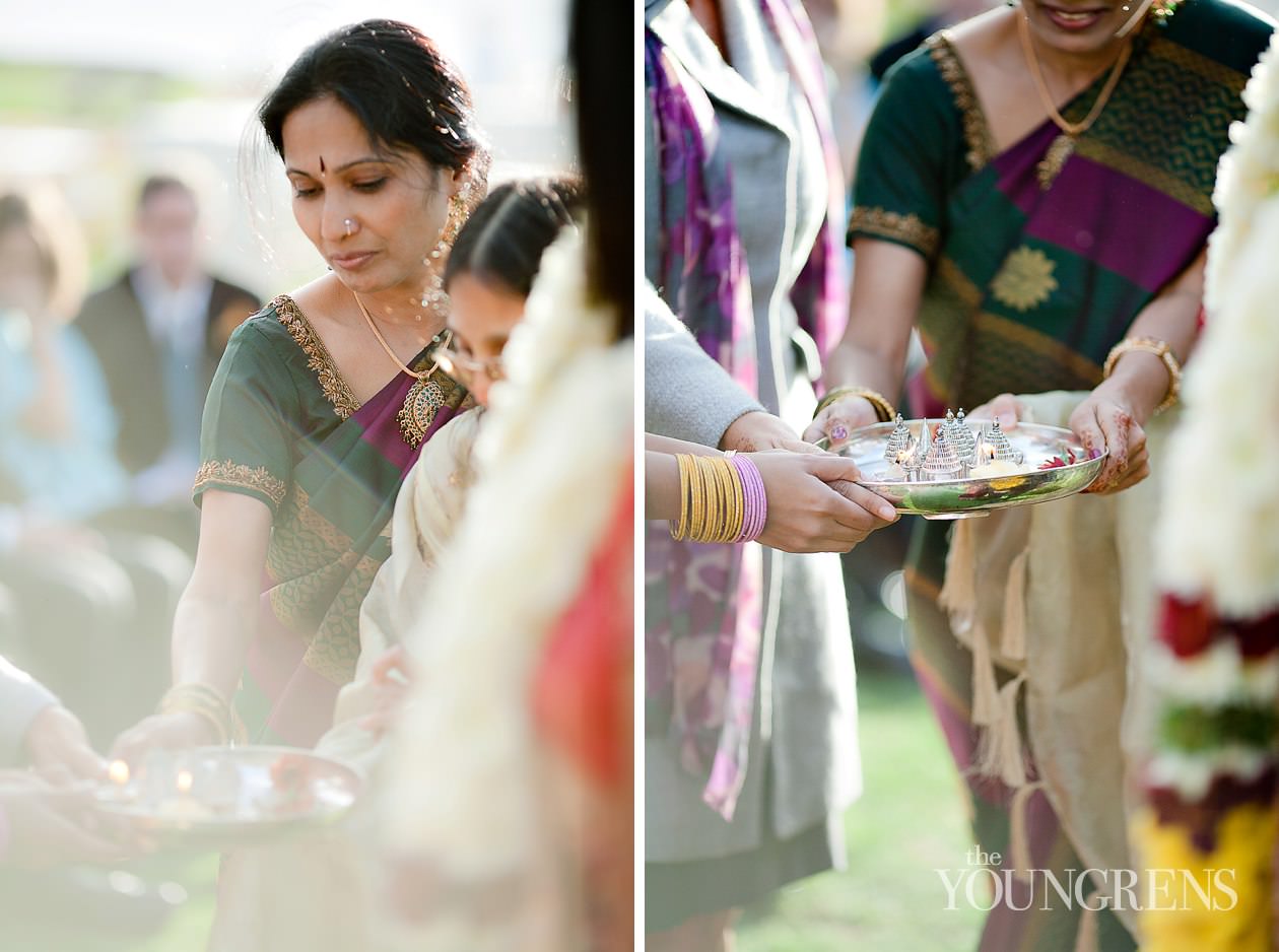 Indian wedding, San Diego Indian wedding, Hindu wedding, Del Mar Wedding, L'Auberge Del Mar wedding, Seagrove Park ceremony, multi-cultural wedding, red wedding, seafoam wedding, seaside wedding, beach wedding