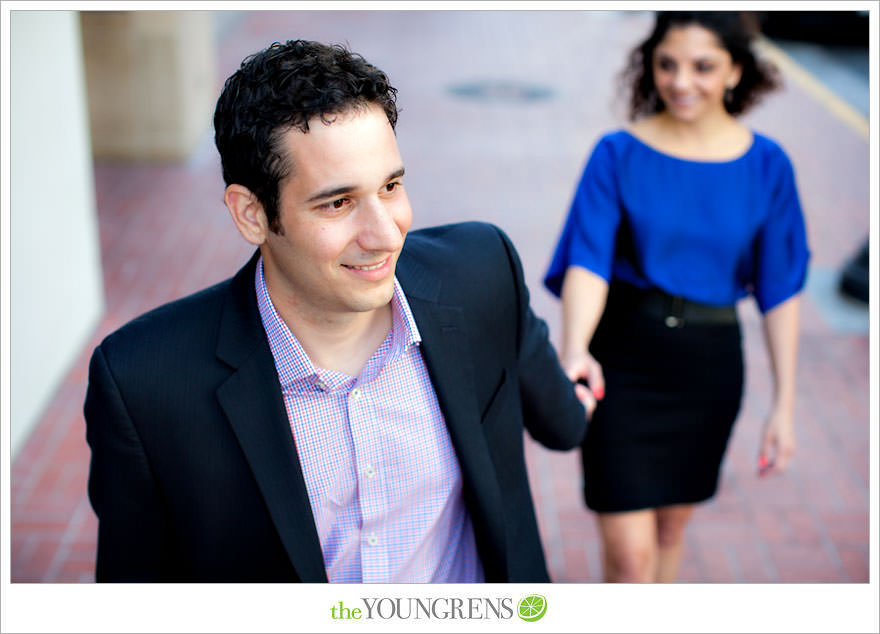 Mission Bay engagement session, wakeboarding engagement session, engagement session on a boat, motor boat engagement, Nautique engagement session, Downtown San Diego engagement session, Petco Park engagement, Hilton Bayfront bridge engagement, Gaslamp engagement session, urban engagement session, San Diego engagement session