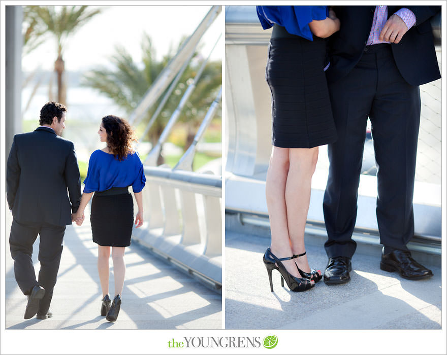 Mission Bay engagement session, wakeboarding engagement session, engagement session on a boat, motor boat engagement, Nautique engagement session, Downtown San Diego engagement session, Petco Park engagement, Hilton Bayfront bridge engagement, Gaslamp engagement session, urban engagement session, San Diego engagement session