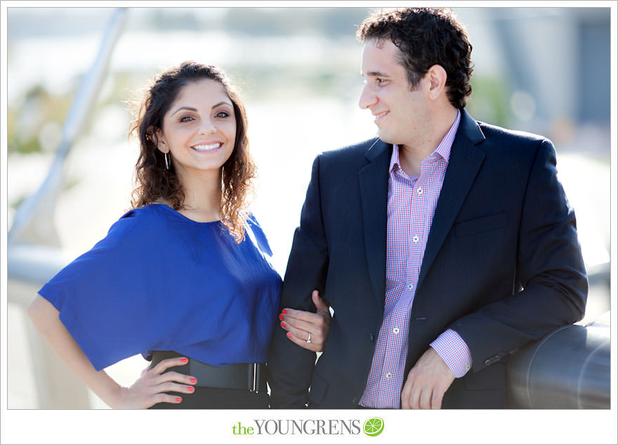 Mission Bay engagement session, wakeboarding engagement session, engagement session on a boat, motor boat engagement, Nautique engagement session, Downtown San Diego engagement session, Petco Park engagement, Hilton Bayfront bridge engagement, Gaslamp engagement session, urban engagement session, San Diego engagement session