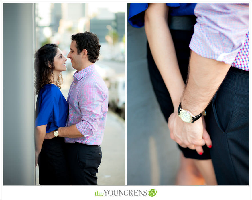 Mission Bay engagement session, wakeboarding engagement session, engagement session on a boat, motor boat engagement, Nautique engagement session, Downtown San Diego engagement session, Petco Park engagement, Hilton Bayfront bridge engagement, Gaslamp engagement session, urban engagement session, San Diego engagement session