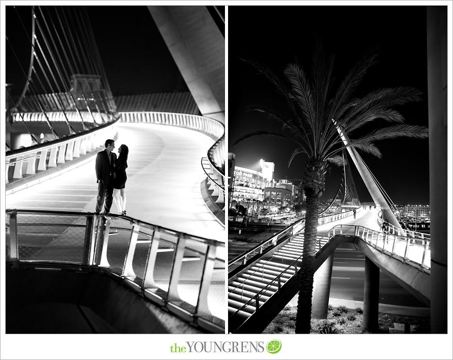 Mission Bay engagement session, wakeboarding engagement session, engagement session on a boat, motor boat engagement, Nautique engagement session, Downtown San Diego engagement session, Petco Park engagement, Hilton Bayfront bridge engagement, Gaslamp engagement session, urban engagement session, San Diego engagement session