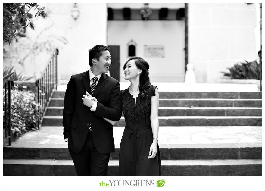 Santa Barbara engagement session, Santa Barbara courthouse engagement, courthouse engagement session, Santa Barbara courthouse, purple engagement session