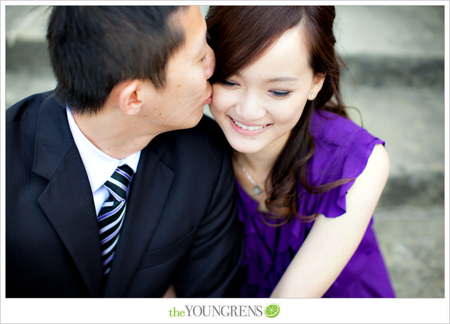 Santa Barbara engagement session, Santa Barbara courthouse engagement, courthouse engagement session, Santa Barbara courthouse, purple engagement session