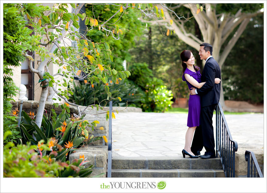 Santa Barbara engagement session, Santa Barbara courthouse engagement, courthouse engagement session, Santa Barbara courthouse, purple engagement session