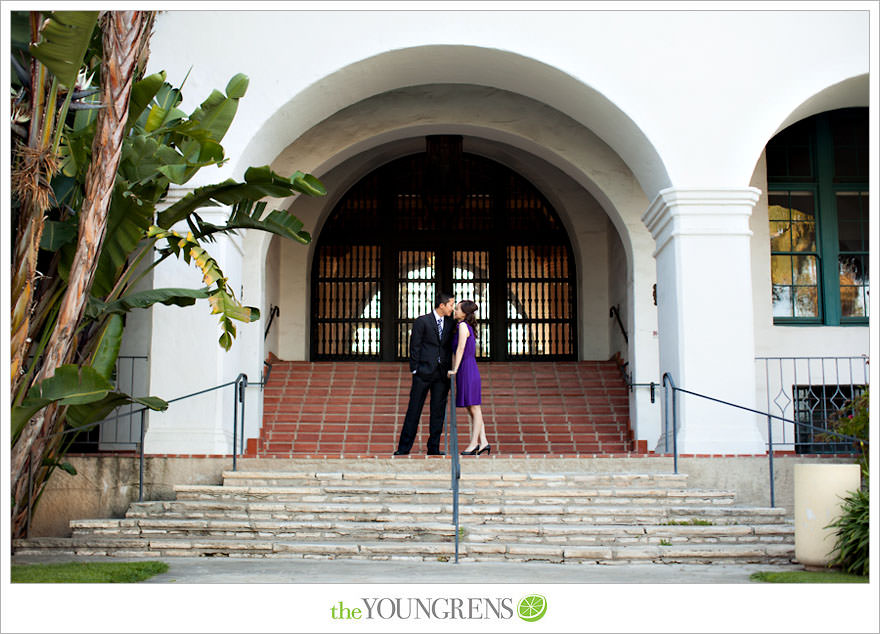 Santa Barbara engagement session, Santa Barbara courthouse engagement, courthouse engagement session, Santa Barbara courthouse, purple engagement session