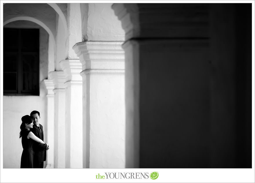 Santa Barbara engagement session, Santa Barbara courthouse engagement, courthouse engagement session, Santa Barbara courthouse, purple engagement session