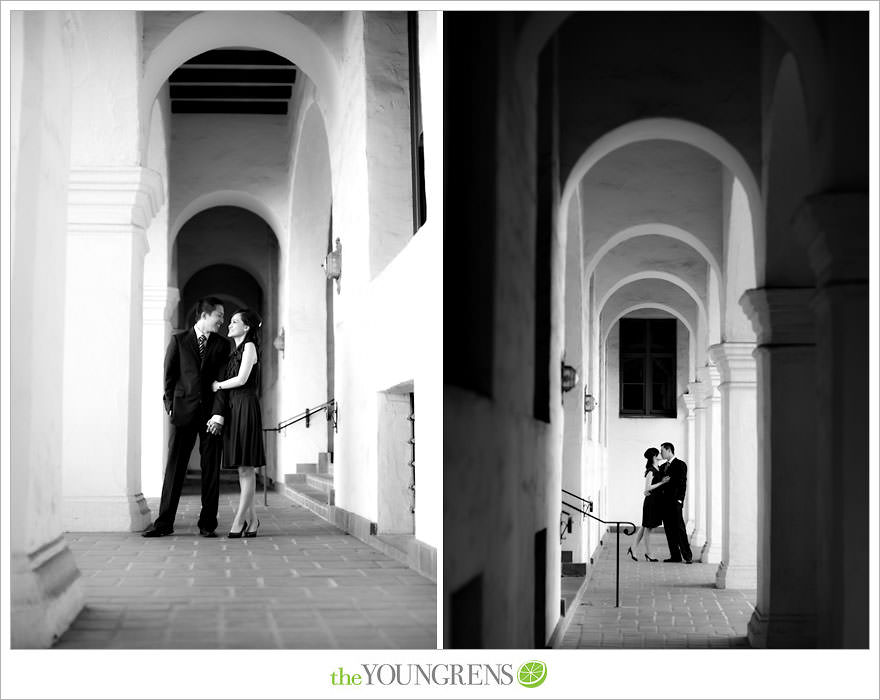 Santa Barbara engagement session, Santa Barbara courthouse engagement, courthouse engagement session, Santa Barbara courthouse, purple engagement session