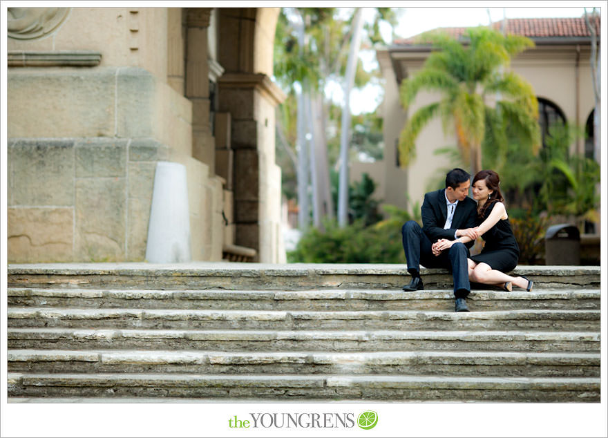 Santa Barbara engagement session, Santa Barbara courthouse engagement, courthouse engagement session, Santa Barbara courthouse, purple engagement session