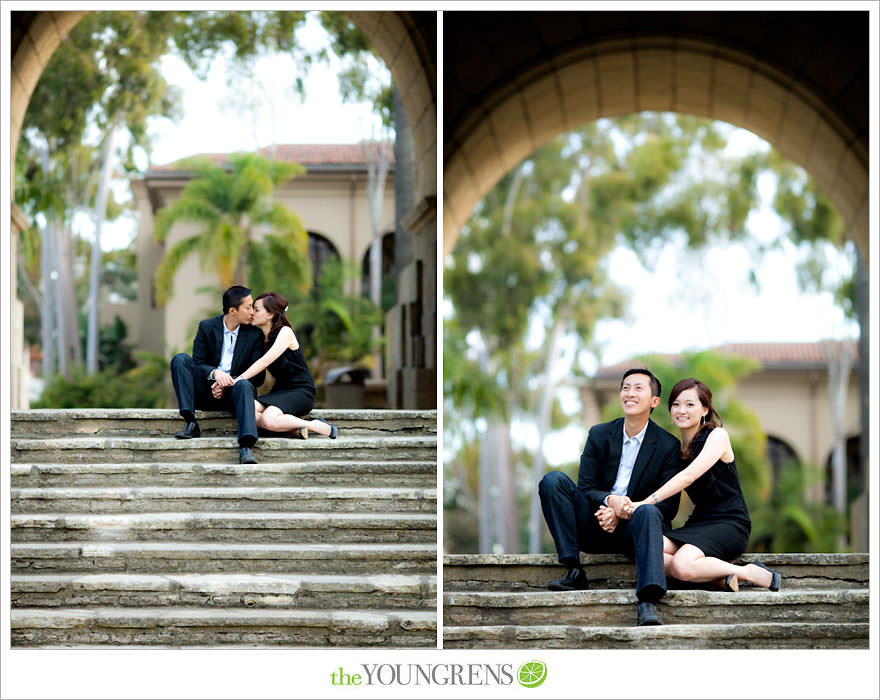 Santa Barbara engagement session, Santa Barbara courthouse engagement, courthouse engagement session, Santa Barbara courthouse, purple engagement session