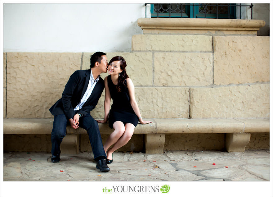 Santa Barbara engagement session, Santa Barbara courthouse engagement, courthouse engagement session, Santa Barbara courthouse, purple engagement session