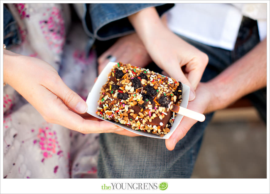 Balboa Island engagement session, Newport engagement session, engagement session with balboa bars, beach engagement, Newport Beach engagement session, ice cream engagement session, orange county engagement session