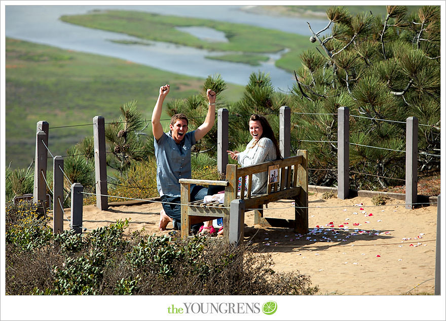 Torrey Pines proposal, proposing at Torrey Pines State Park, San Diego proposal story, La Jolla proposal story, L'Auberge proposal, Del Mar proposal, Point Loma Nazarene University proposal, PLNU proposal story, PLNU engagement Torry Pines State Park engagement