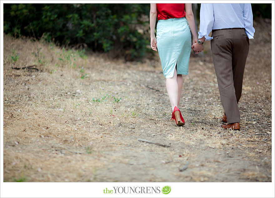 Rancho Santa Fe engagement, car engagement session, convertible engagement session, road trip themed engagement, driving engagement session, meadow engagement session, San Diego engagement session