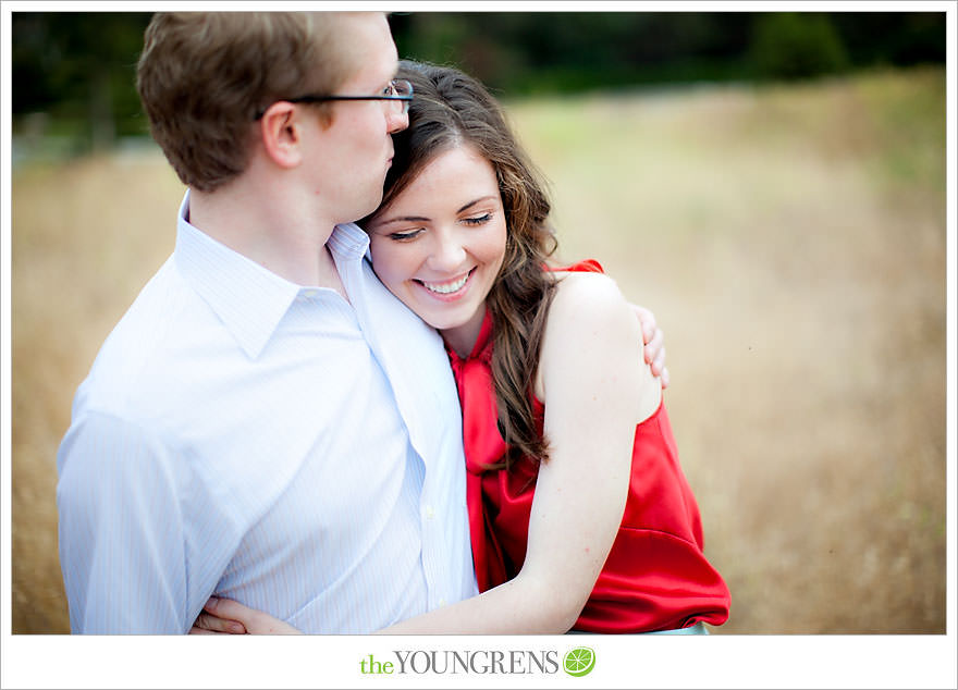 Rancho Santa Fe engagement, car engagement session, convertible engagement session, road trip themed engagement, driving engagement session, meadow engagement session, San Diego engagement session