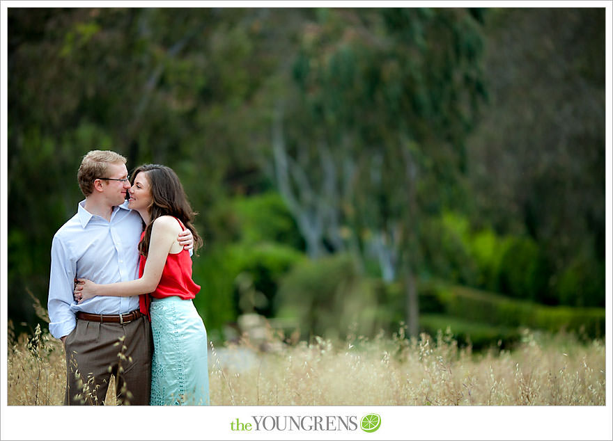 Rancho Santa Fe engagement, car engagement session, convertible engagement session, road trip themed engagement, driving engagement session, meadow engagement session, San Diego engagement session